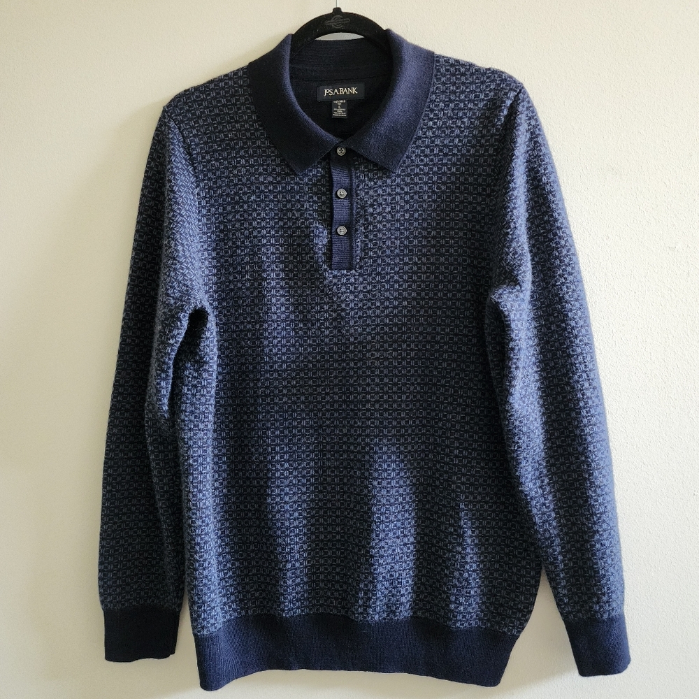 Jos. A. Bank Navy Blue Polo Sweater